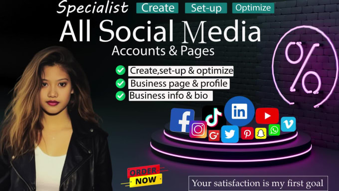 Perfect All Social Media Accounts Create Setup And Optimize By Social