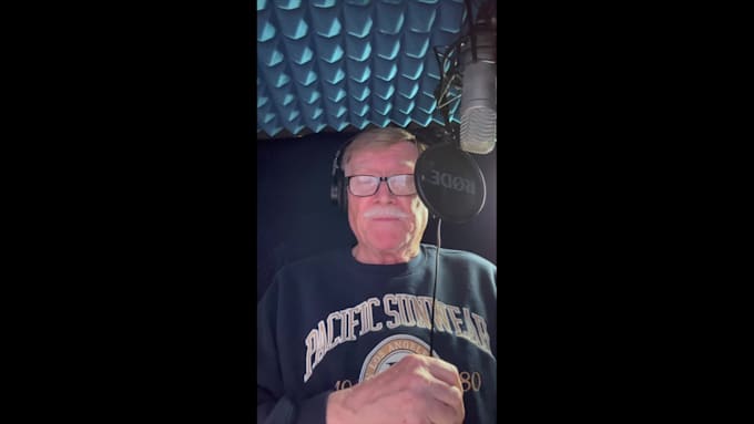 create a mature american male voice over