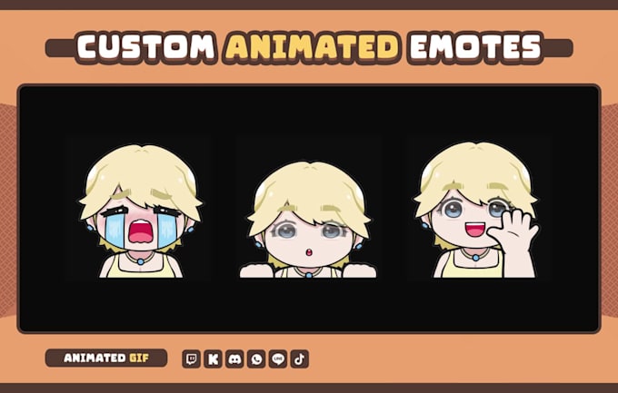 draw cute animated emote for your twitch