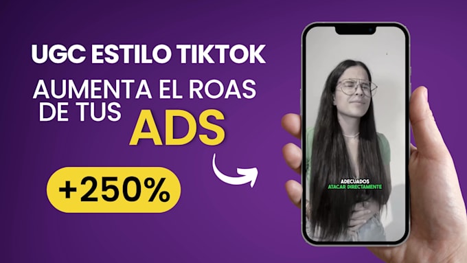 create ugc video content for tiktok, meta in spanish