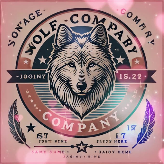 create unique modern minimalist wolf logo design