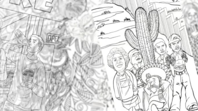 draw custom black and white line art for your project
