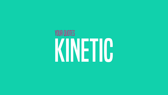do kinetic typography animation and explainer text video