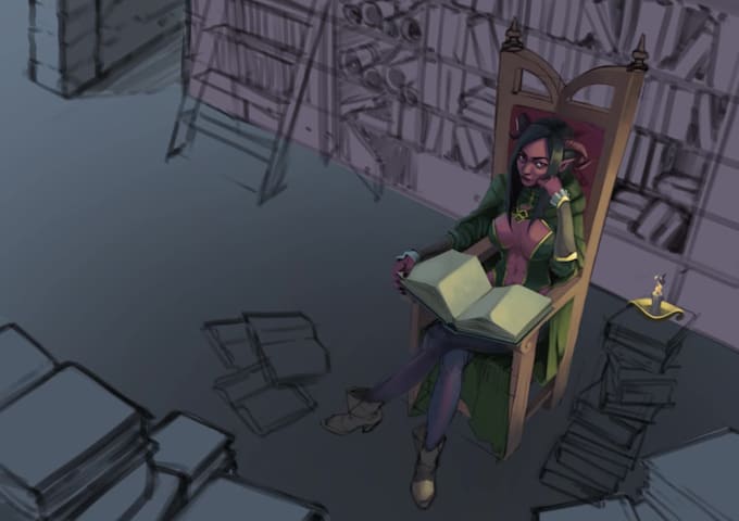 draw oc, dnd character or anime fanart illustrations for you
