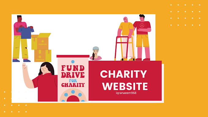 create a charity website portal for you