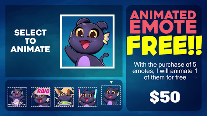 design unique and custom emotes for twitch, kick or discord
