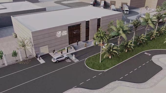 design warehouse industrial buildings walkthrough animation