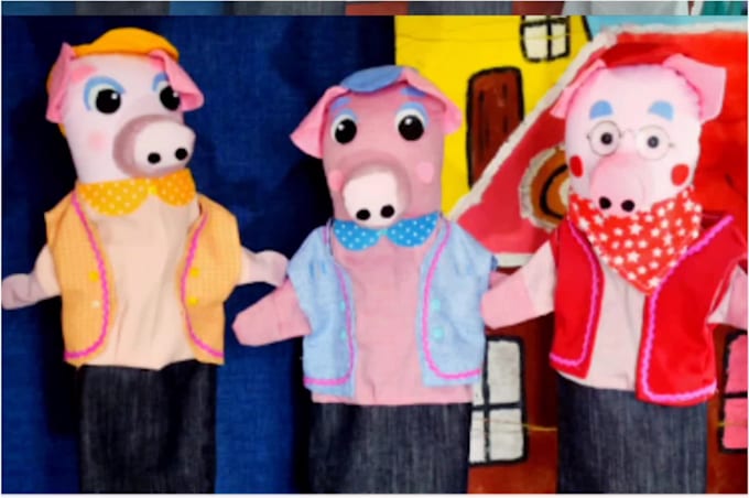 make plush doll with felt fabric hand sew