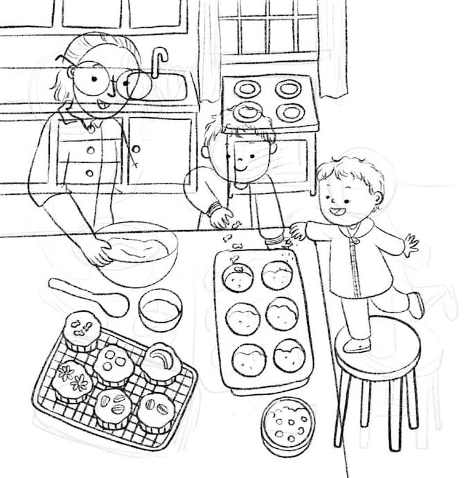 draw food themed illustrations