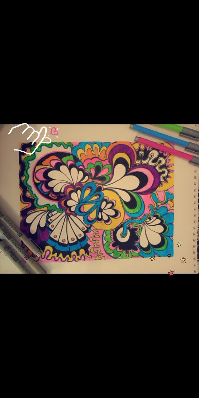 make colorful doodle art