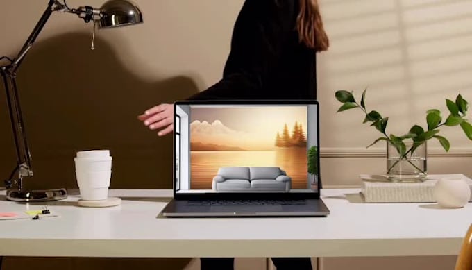 mockup macbook, laptop or device screen product for images
