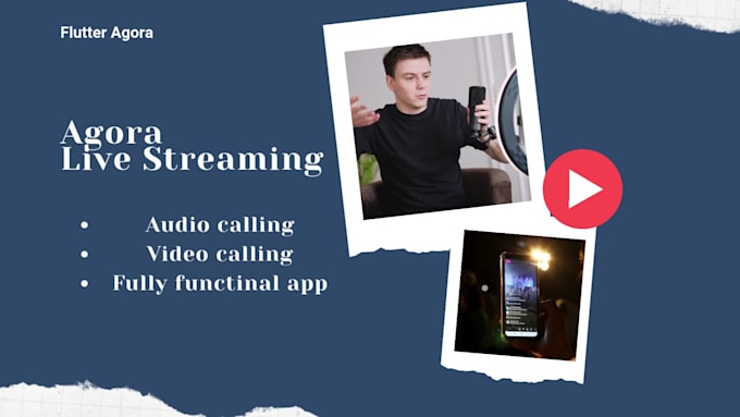 develop agora live streaming apps in flutter, android ios