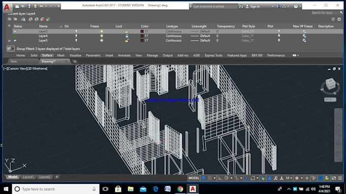 building map conversion 2d into 3d autocad