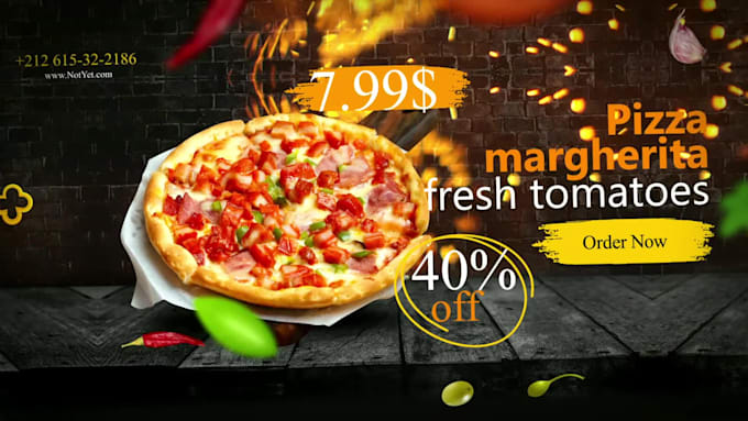 create mesmerizing promo menu slideshow for your restaurant
