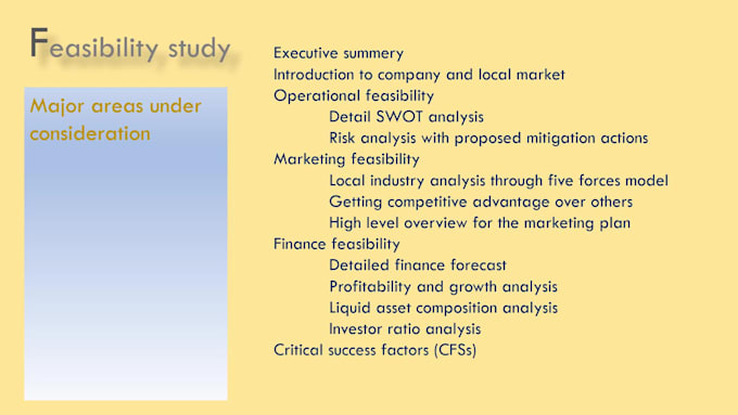 do business plans and feasibility studies