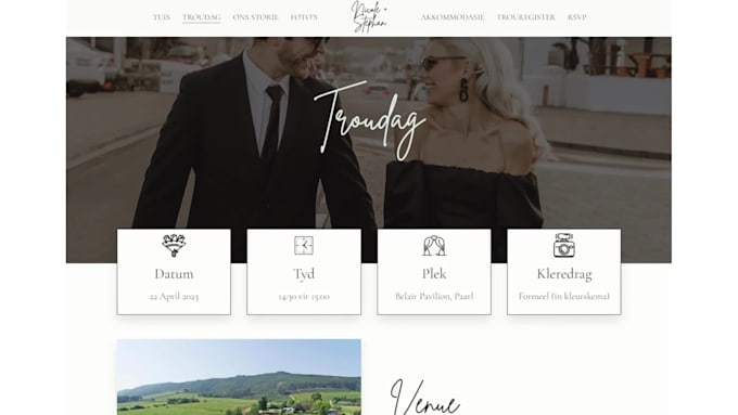 design a personalized wedding website for you
