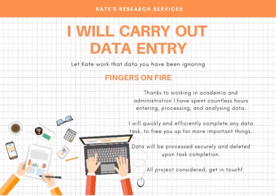 do data entry that you are too busy to get on with