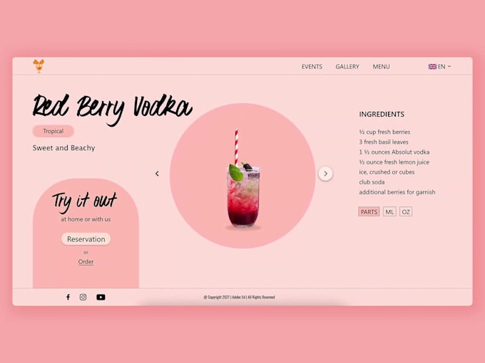design an outstanding website for you in adobe xd
