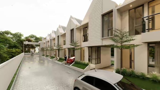 create animation render of exterior, interior, and product