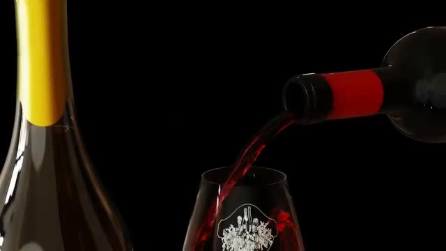 create stunning 3d wine animation liquor  drink animation