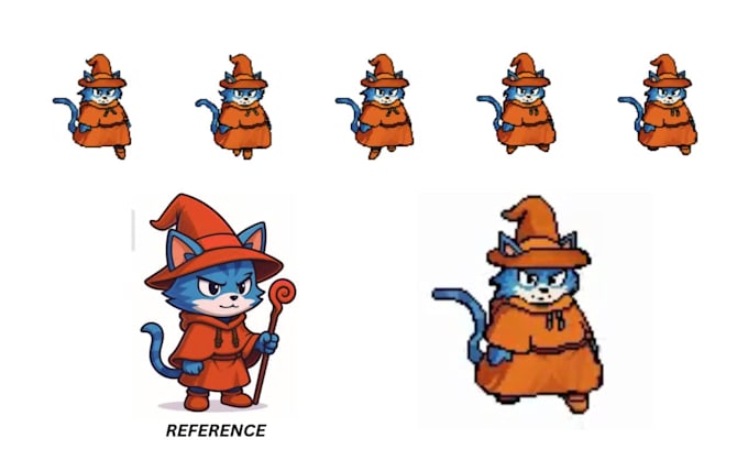 do 8bit 16bit pixel art retro character sprite sheet animation lofi loop