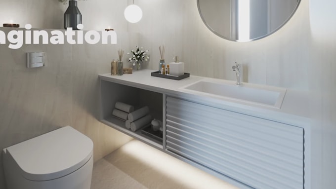 design super realistic 3d visuals for bath