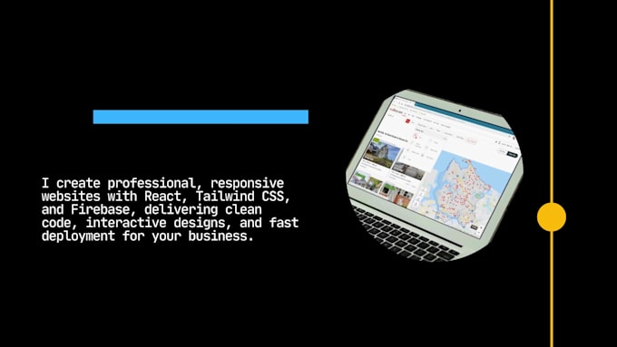 build a modern responsive react website with tailwind CSS and firebase
