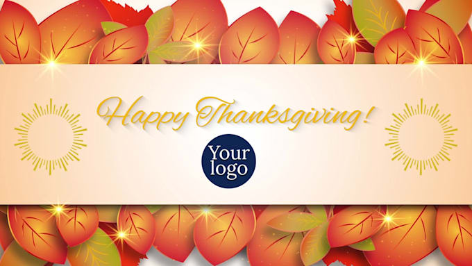 design thanksgiving video with your logo