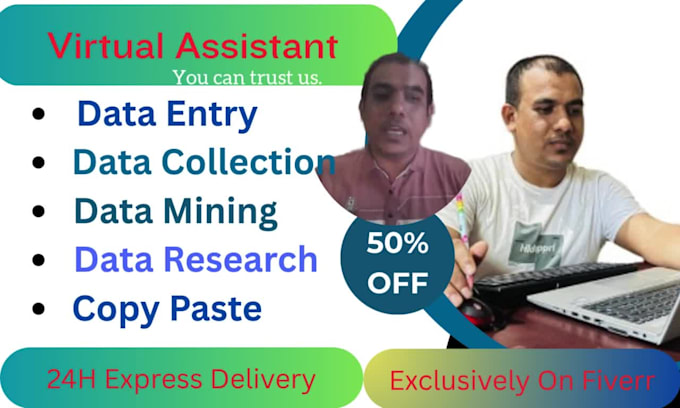 do web research, data conversion, copy paste