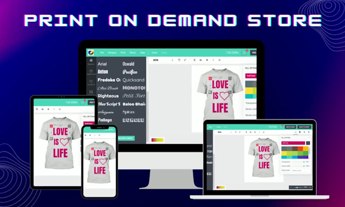 build ai based print on demand store with product customizer