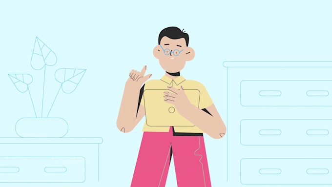 create a 2d animated saas explainer video or app demo