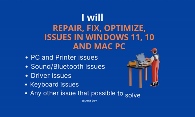 repair, fix, optimize, issues in windows 11, 10 and mac pc
