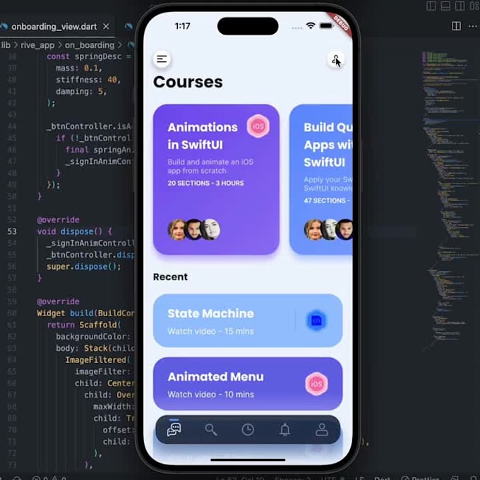 build android apps with flutter, modern UI, fast delivery