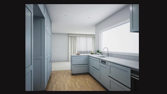 design kitchen and provide high quality renders