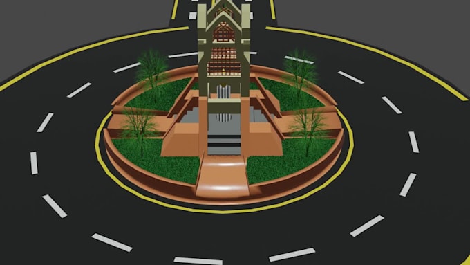 make stylized 3d model environment and animations in blender