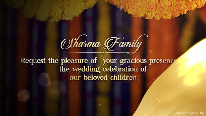 design indian wedding invitation video