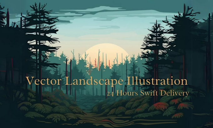 draw vector landscape illustrations in 24 hours with ai