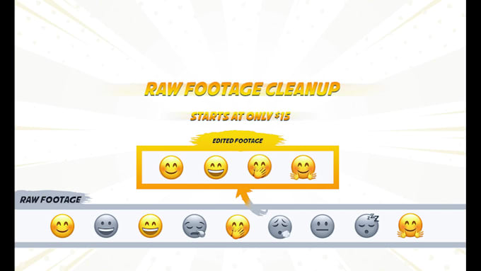 professionally clean up raw footage