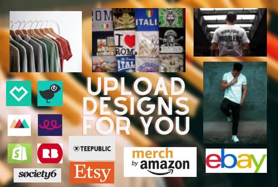 upload designs on pod websites
