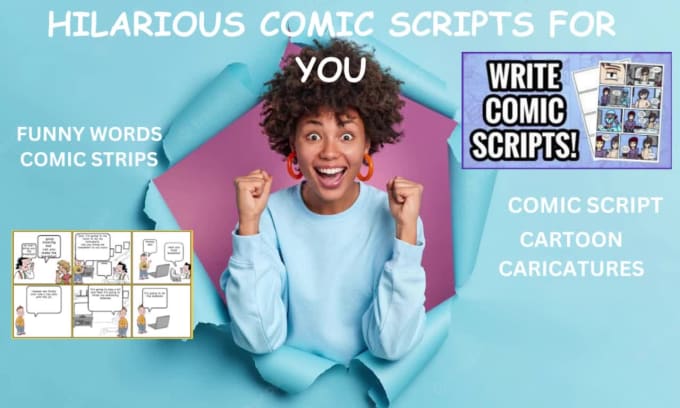 Write comic script, comedy script, cartoon caricature scripts by ...