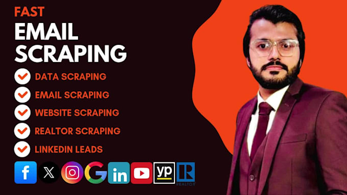 do email scraping, web scraping, website data scraping
