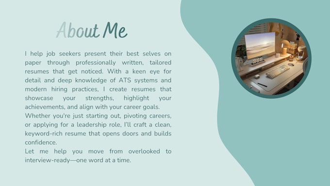 do something I really good at resume writing