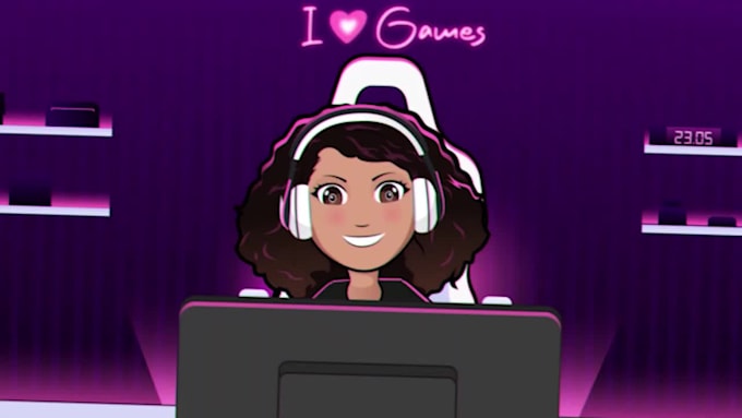 create professional 2d intro and outro animation for youtube or twitch