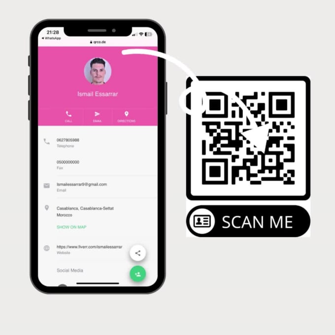 Créer un code qr pour votre entreprise by Ismailessarrar | Fiverr