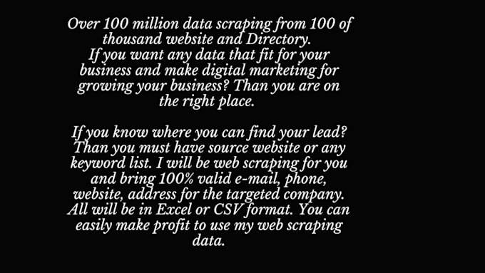 do web scraping etc