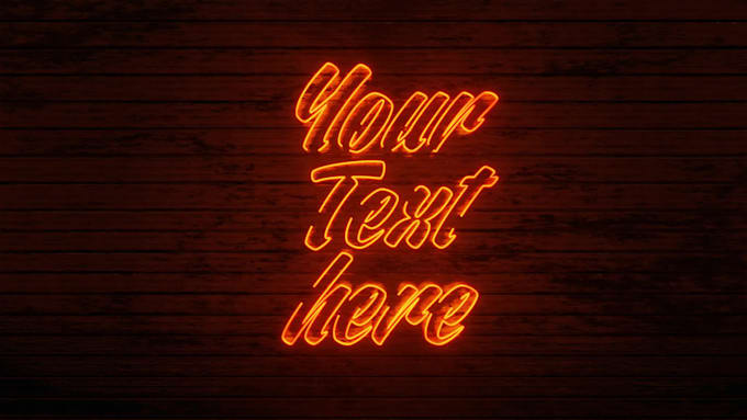 neon sign logo animation