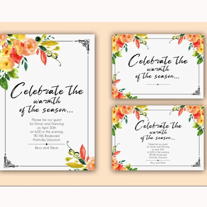 design wedding or any invitation cards