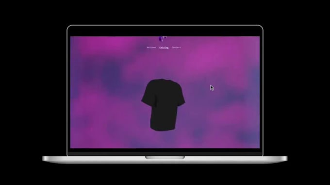 create a shopify y2k  website with 3d spinning logo