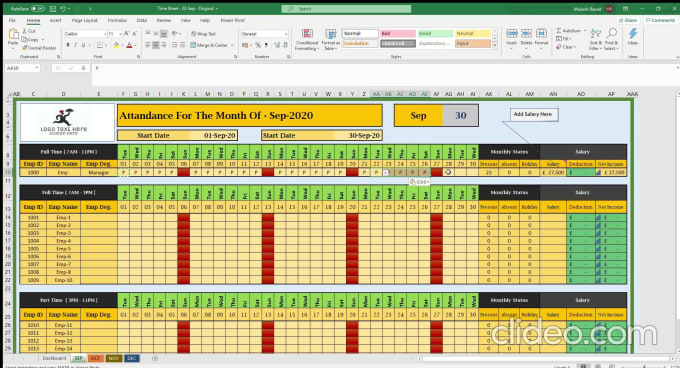 Make a employer attendance dashboard by Mukesh16462 | Fiverr