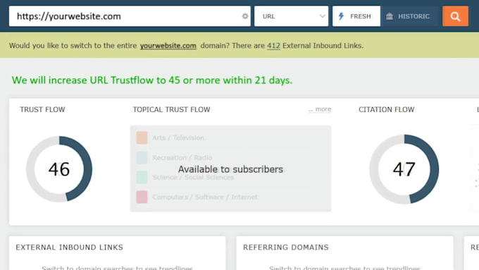 increase URL trust flow to 45 and more contextual seo backlinks